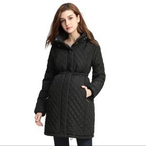 Momo Maternity black quilted jacket